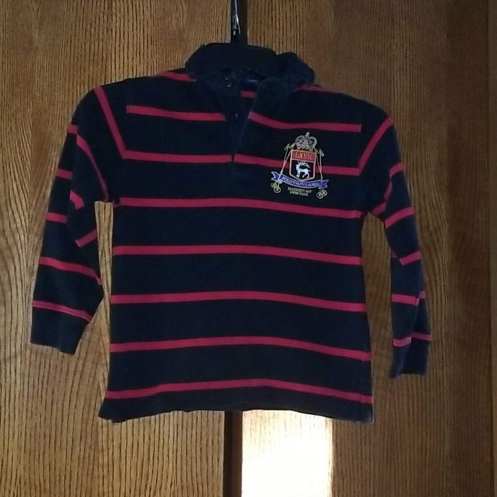 POLO RALPH LAUREN Boy's Long Sleeve Polo Sz 5